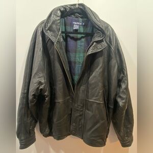 Vintage Mens Nautica Geniune Leather Jacket Size 46
